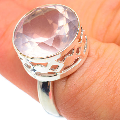 Rose Quartz Rings handcrafted by Ana Silver Co - RING61618