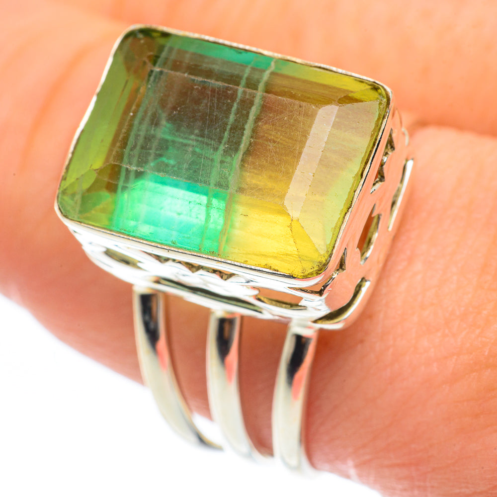 Green Fluorite Rings handcrafted by Ana Silver Co - RING61627