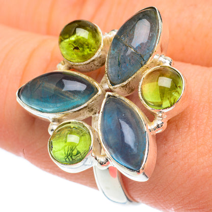 Blue Fluorite Rings handcrafted by Ana Silver Co - RING61632