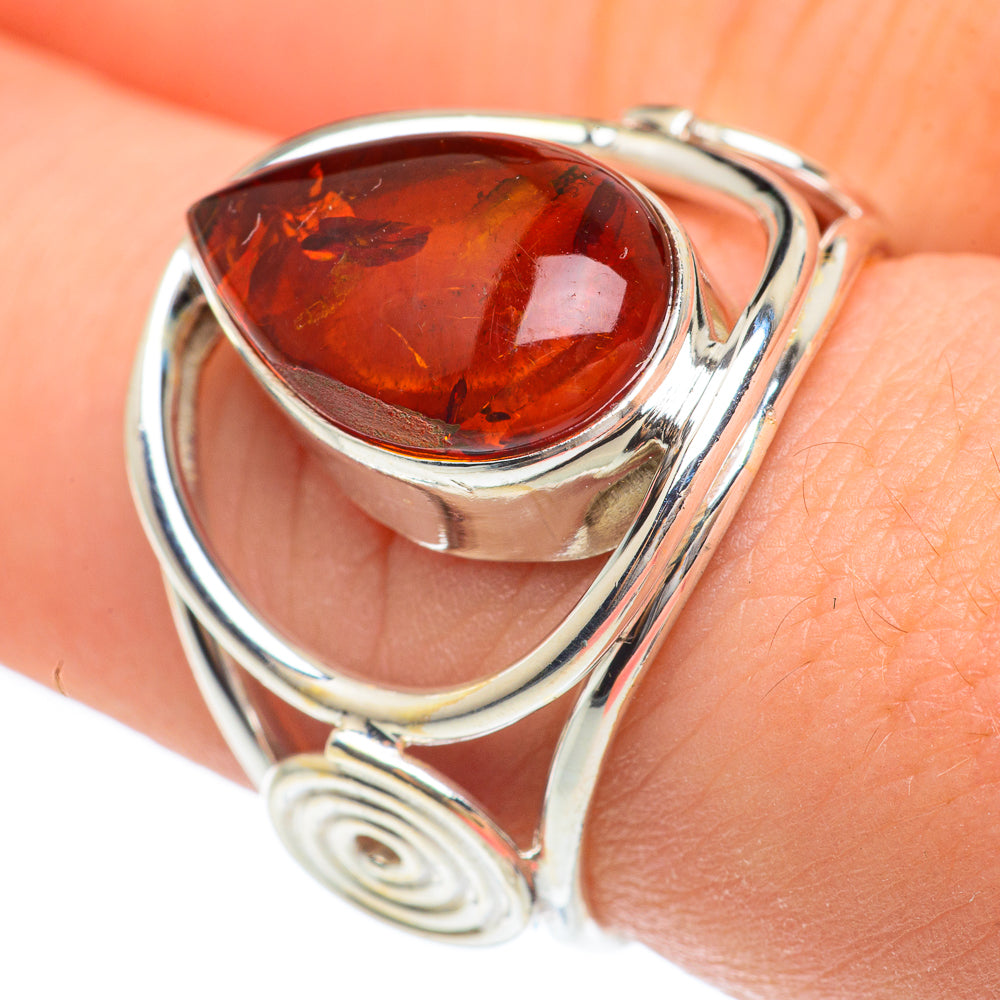 Baltic Amber Rings handcrafted by Ana Silver Co - RING61638