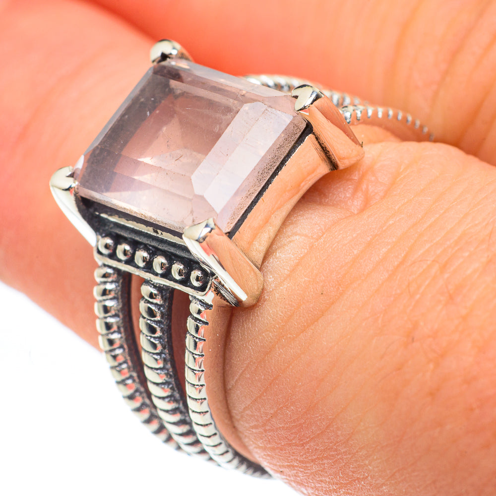 Rose Quartz Rings handcrafted by Ana Silver Co - RING61640