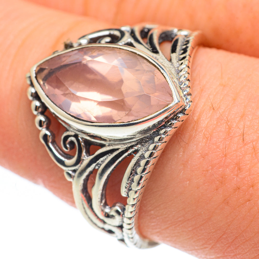 Rose Quartz Rings handcrafted by Ana Silver Co - RING61642