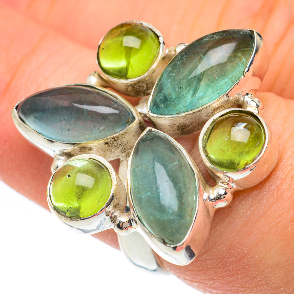 Blue Fluorite Rings handcrafted by Ana Silver Co - RING61658