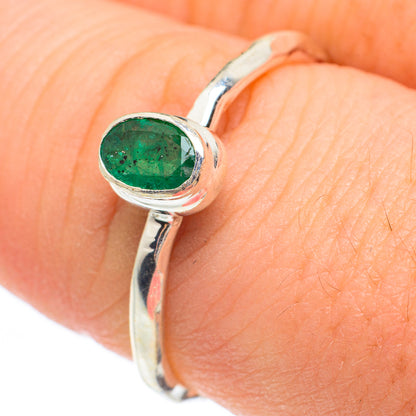 Zambian Emerald Rings handcrafted by Ana Silver Co - RING61659