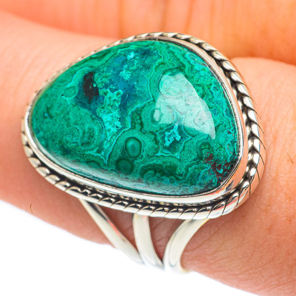 Chrysocolla Rings handcrafted by Ana Silver Co - RING61662