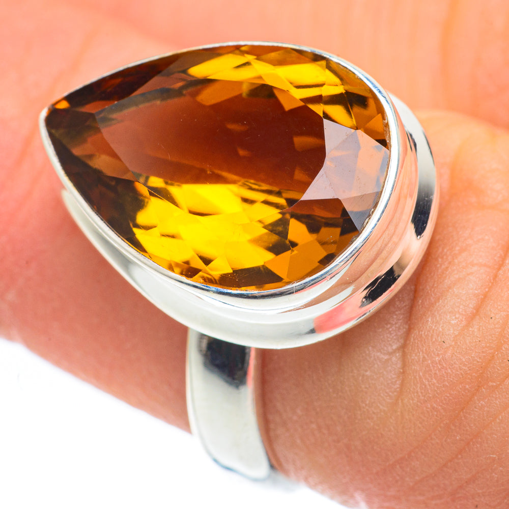 Mandarin Citrine Rings handcrafted by Ana Silver Co - RING61663