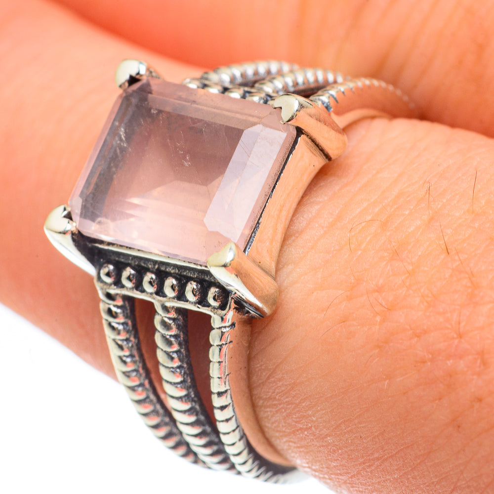 Rose Quartz Rings handcrafted by Ana Silver Co - RING61667