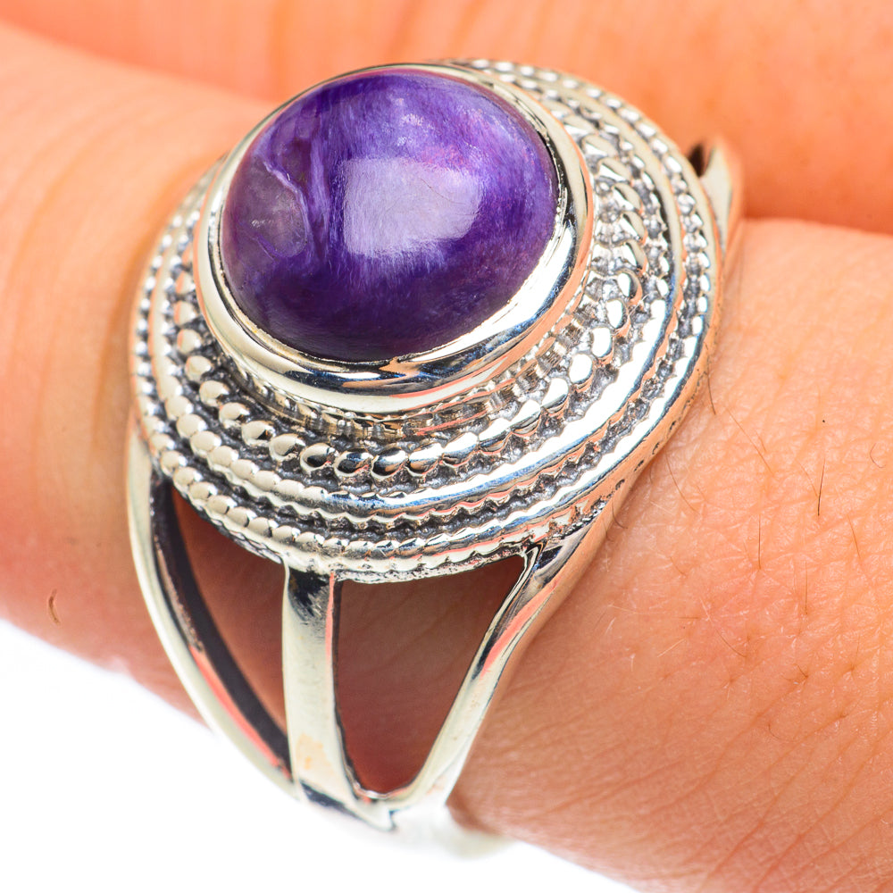 Charoite Rings handcrafted by Ana Silver Co - RING61669