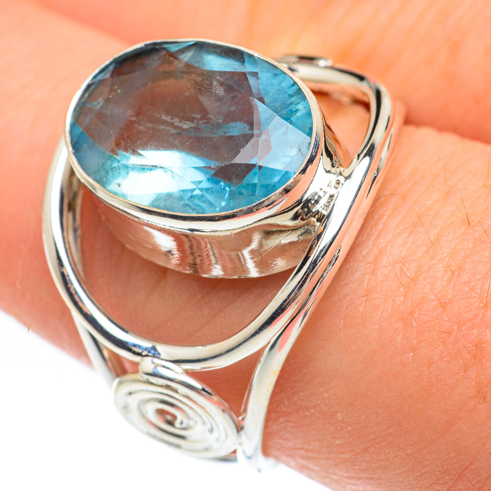 Blue Topaz Rings handcrafted by Ana Silver Co - RING61680