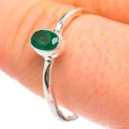 Zambian Emerald Rings handcrafted by Ana Silver Co - RING61683