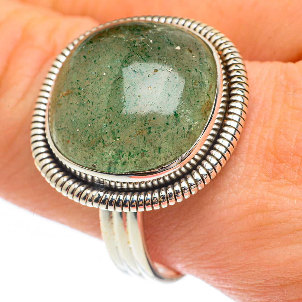Green Aventurine Rings handcrafted by Ana Silver Co - RING61684