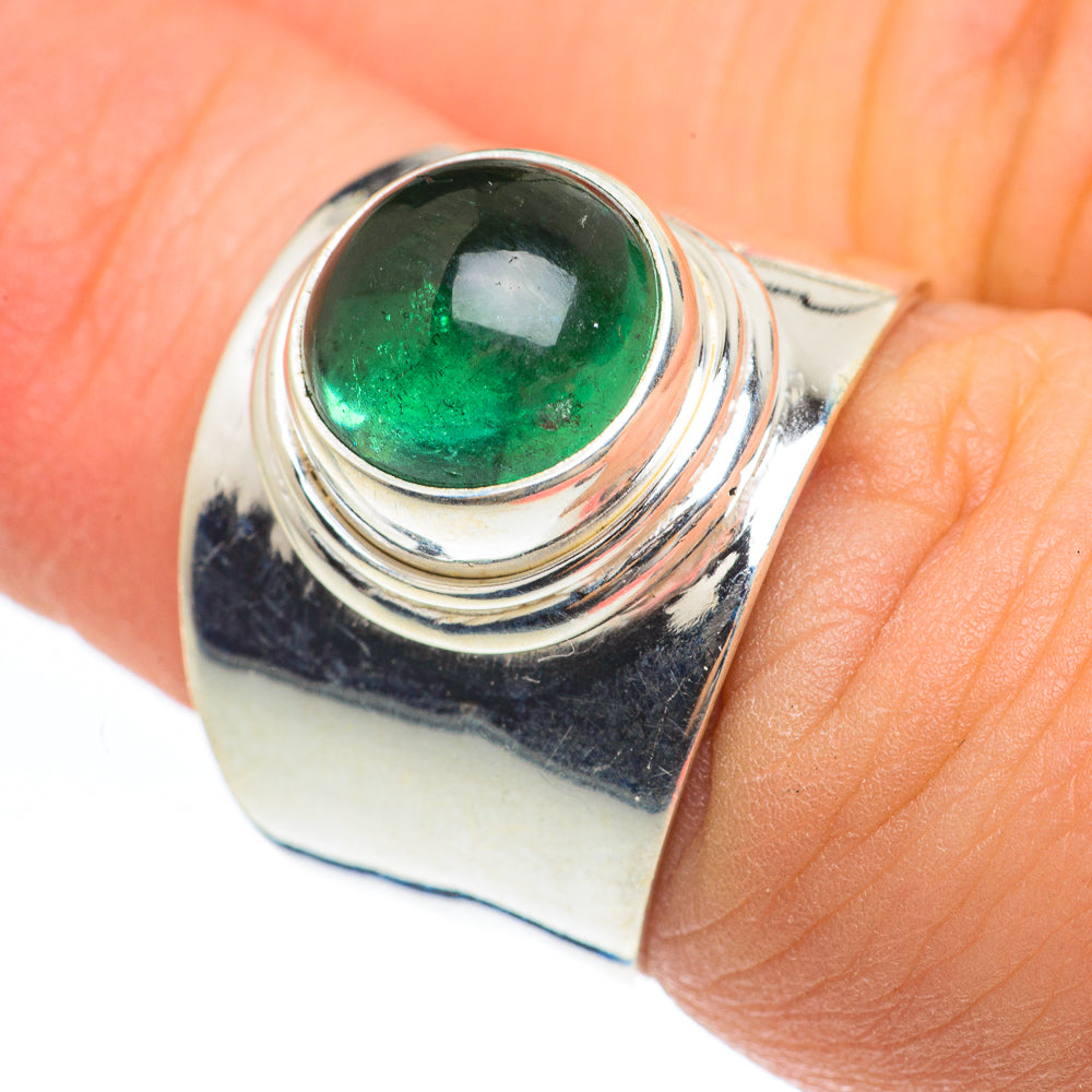 Green Tourmaline Rings handcrafted by Ana Silver Co - RING61686