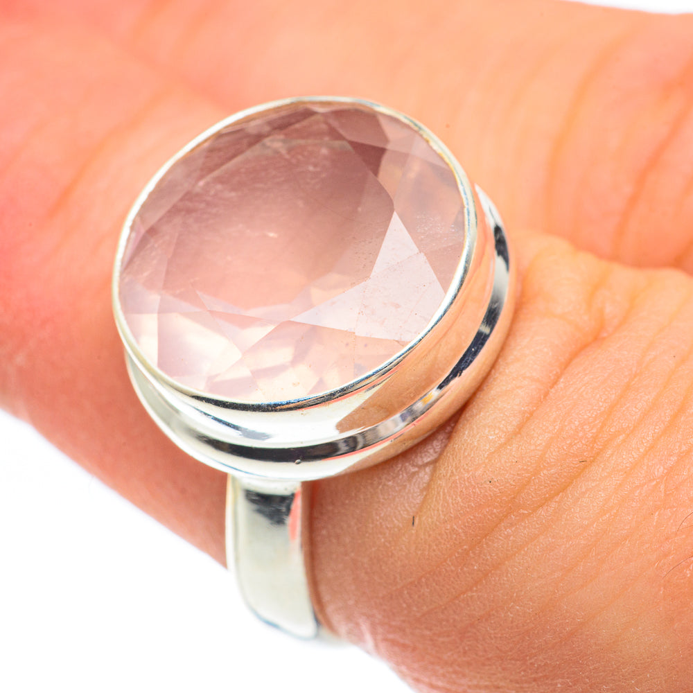 Rose Quartz Rings handcrafted by Ana Silver Co - RING61692