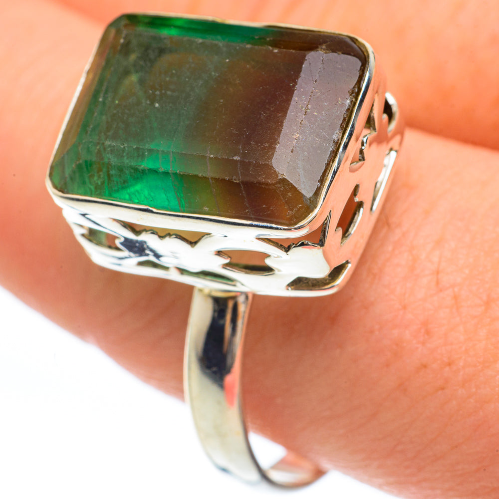 Green Fluorite Rings handcrafted by Ana Silver Co - RING61701