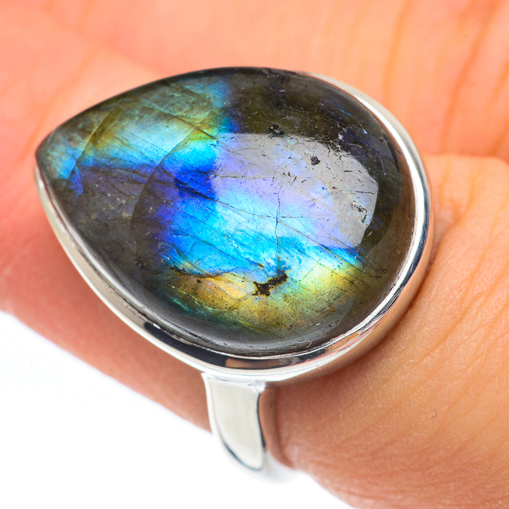 Labradorite Rings handcrafted by Ana Silver Co - RING61702