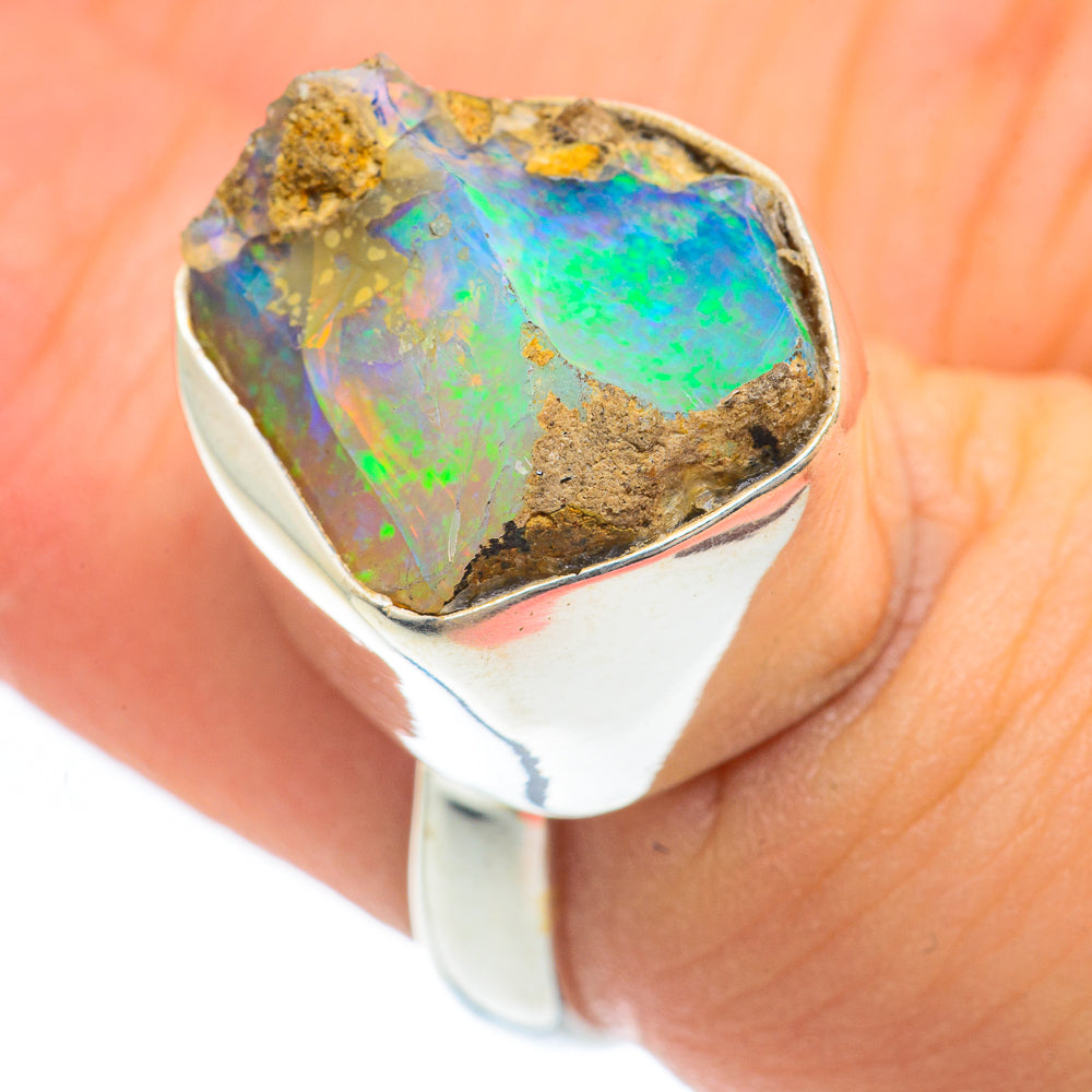 Ethiopian Opal Rings handcrafted by Ana Silver Co - RING61703