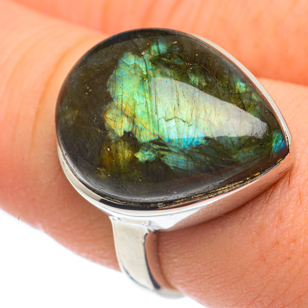 Labradorite Rings handcrafted by Ana Silver Co - RING61709