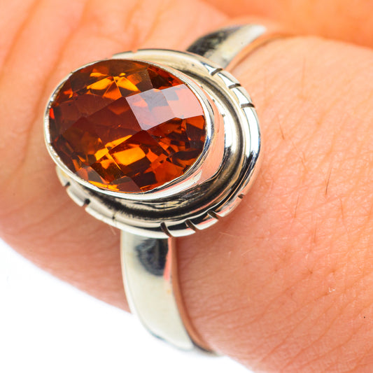 Mandarin Citrine Rings handcrafted by Ana Silver Co - RING61712