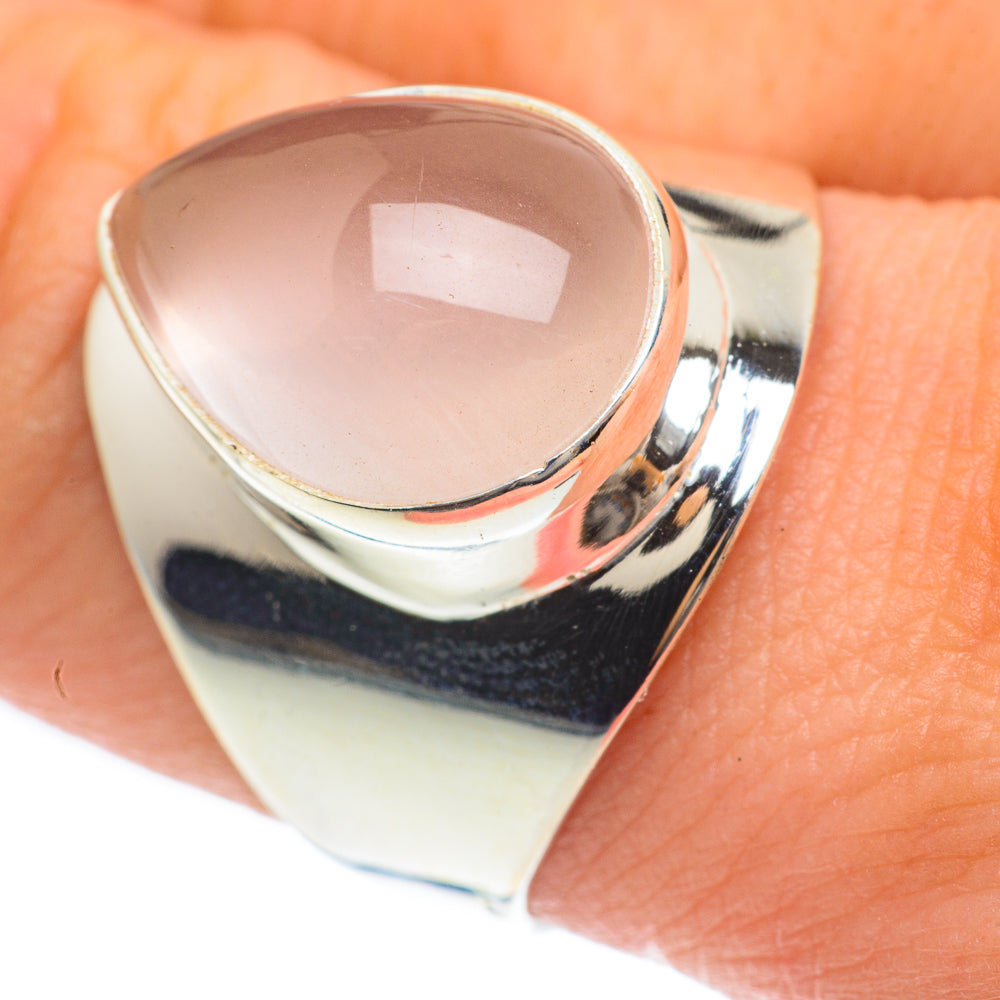 Rose Quartz Rings handcrafted by Ana Silver Co - RING61715