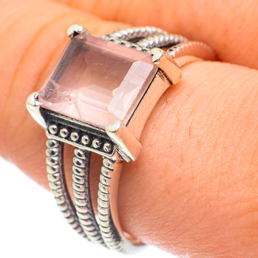 Rose Quartz Rings handcrafted by Ana Silver Co - RING61716