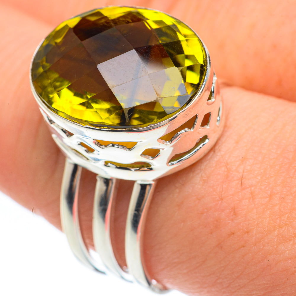 Olive Quartz Rings handcrafted by Ana Silver Co - RING61726