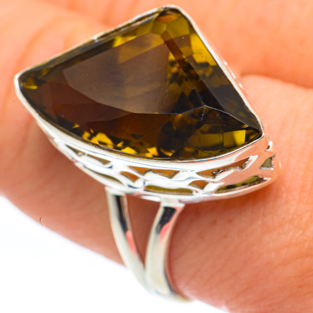 Olive Quartz Rings handcrafted by Ana Silver Co - RING61732