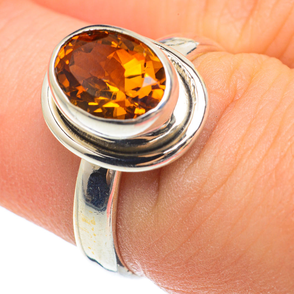 Mandarin Citrine Rings handcrafted by Ana Silver Co - RING61734