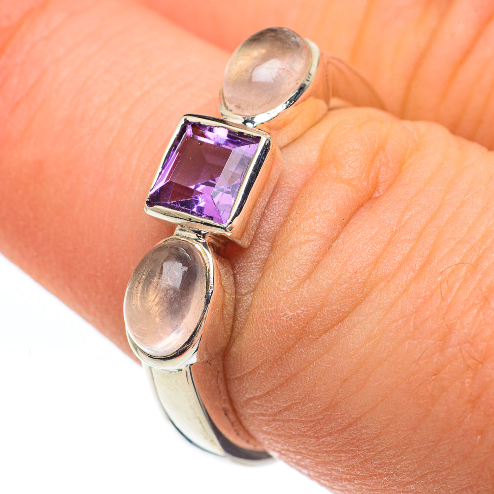 Rose Quartz Rings handcrafted by Ana Silver Co - RING61736