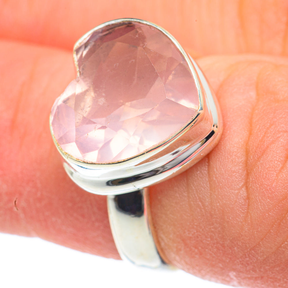 Rose Quartz Rings handcrafted by Ana Silver Co - RING61752