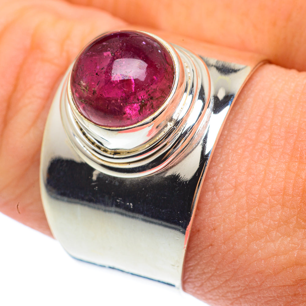 Pink Tourmaline Rings handcrafted by Ana Silver Co - RING61754