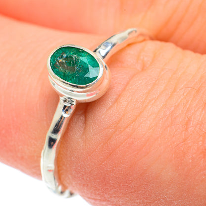 Zambian Emerald Rings handcrafted by Ana Silver Co - RING61766