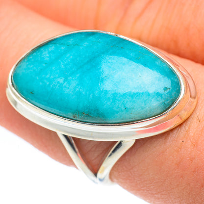Peruvian Amazonite Rings handcrafted by Ana Silver Co - RING61781