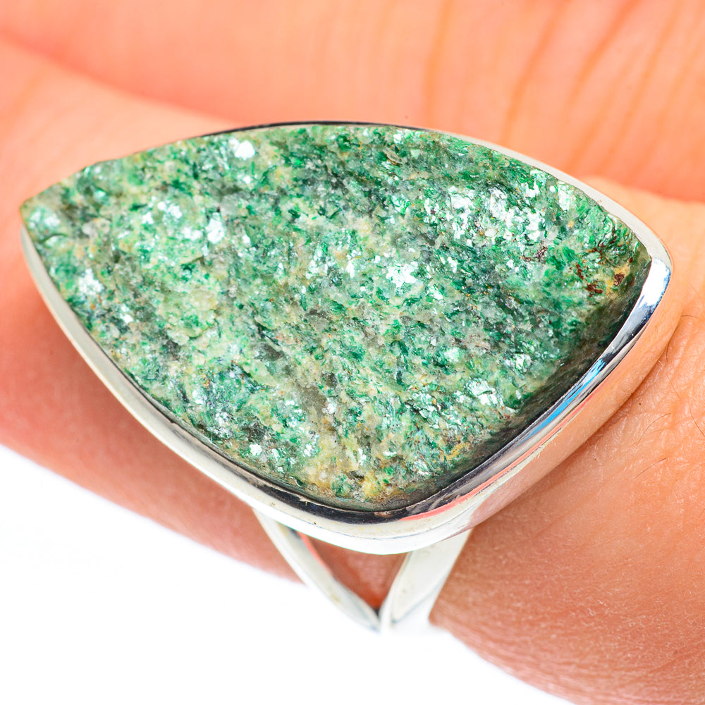 Green Fuchsite Rings handcrafted by Ana Silver Co - RING61784