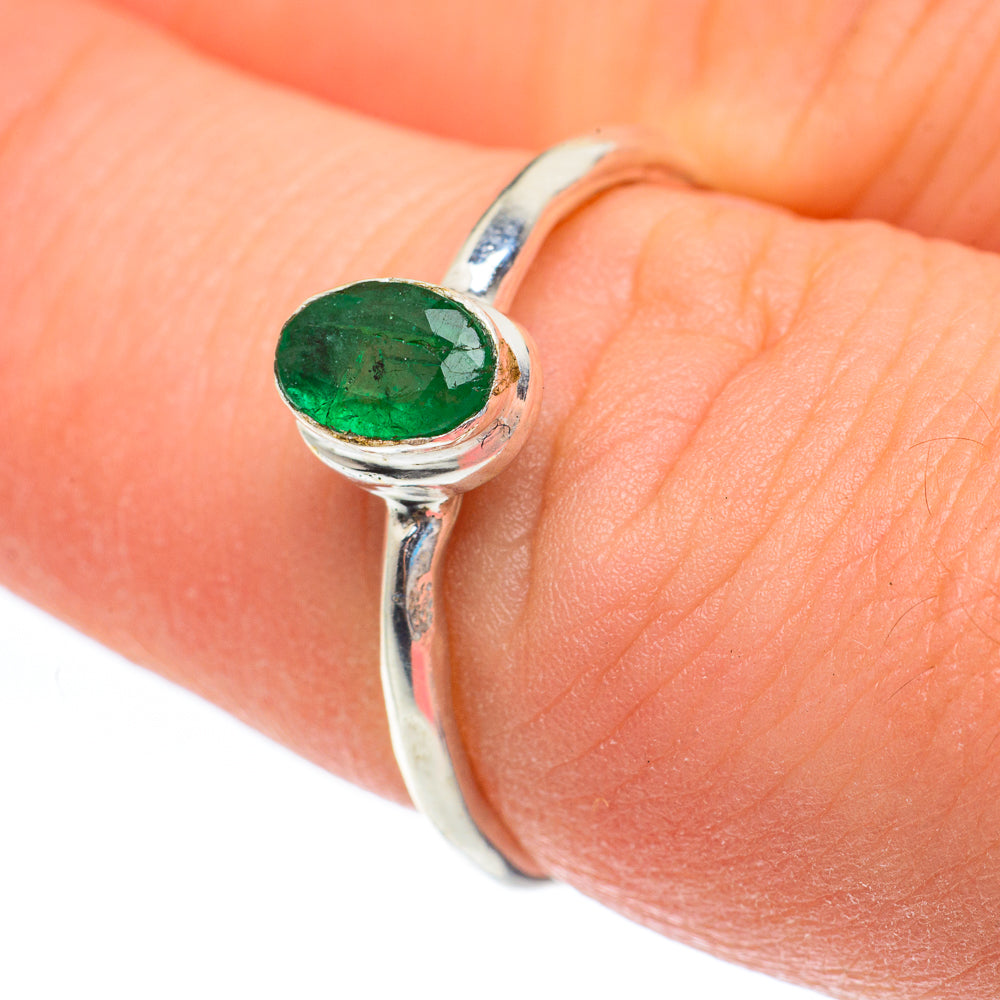 Zambian Emerald Rings handcrafted by Ana Silver Co - RING61785