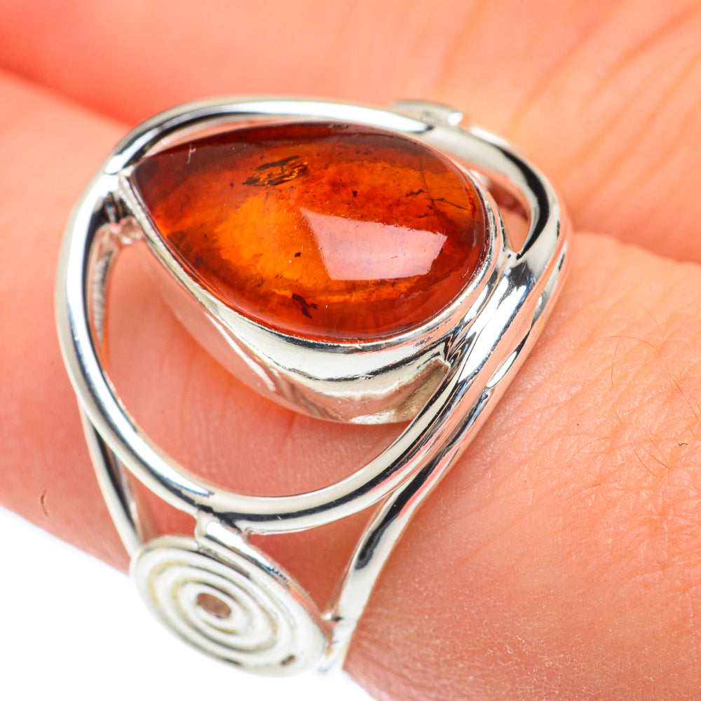 Baltic Amber Rings handcrafted by Ana Silver Co - RING61786
