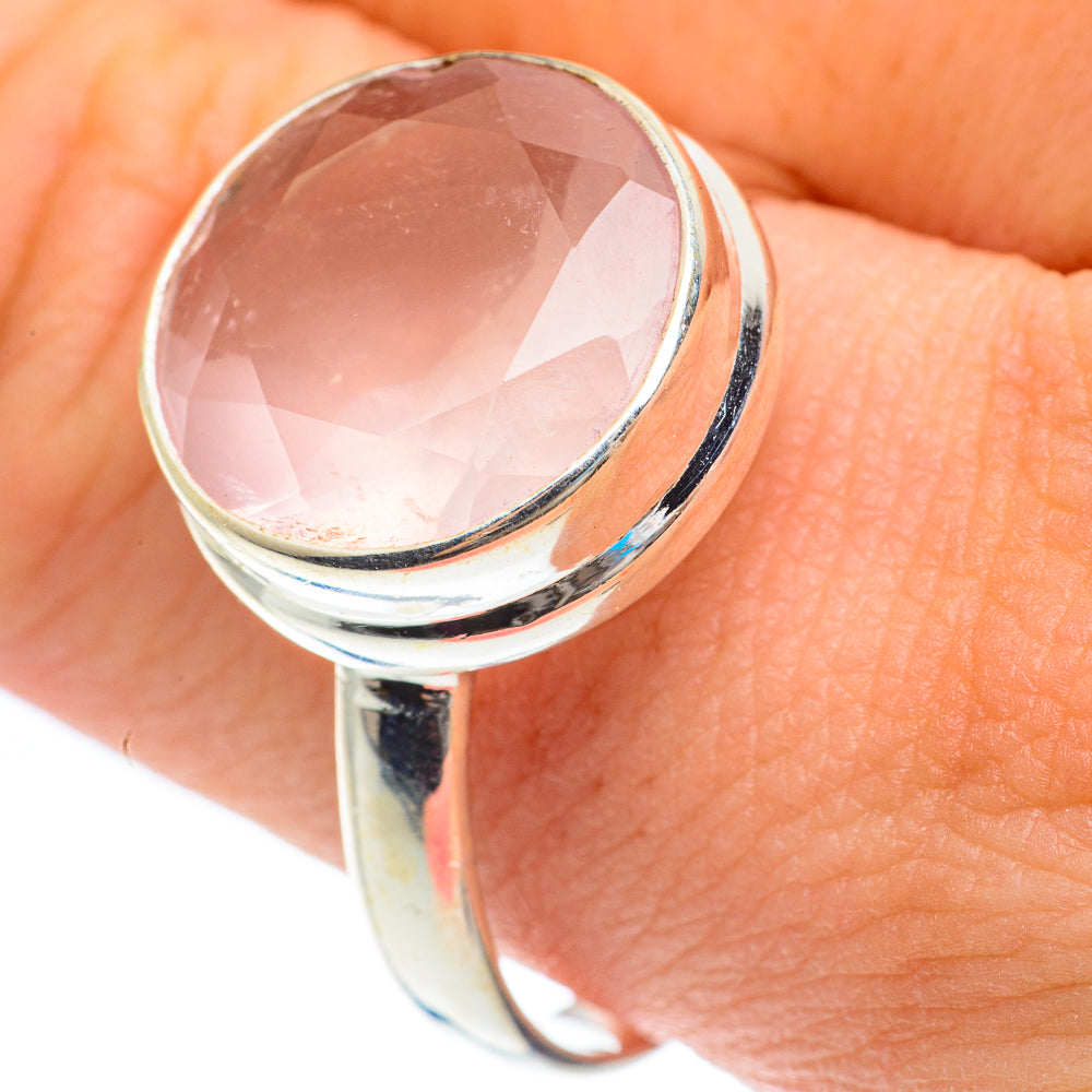 Rose Quartz Rings handcrafted by Ana Silver Co - RING61789