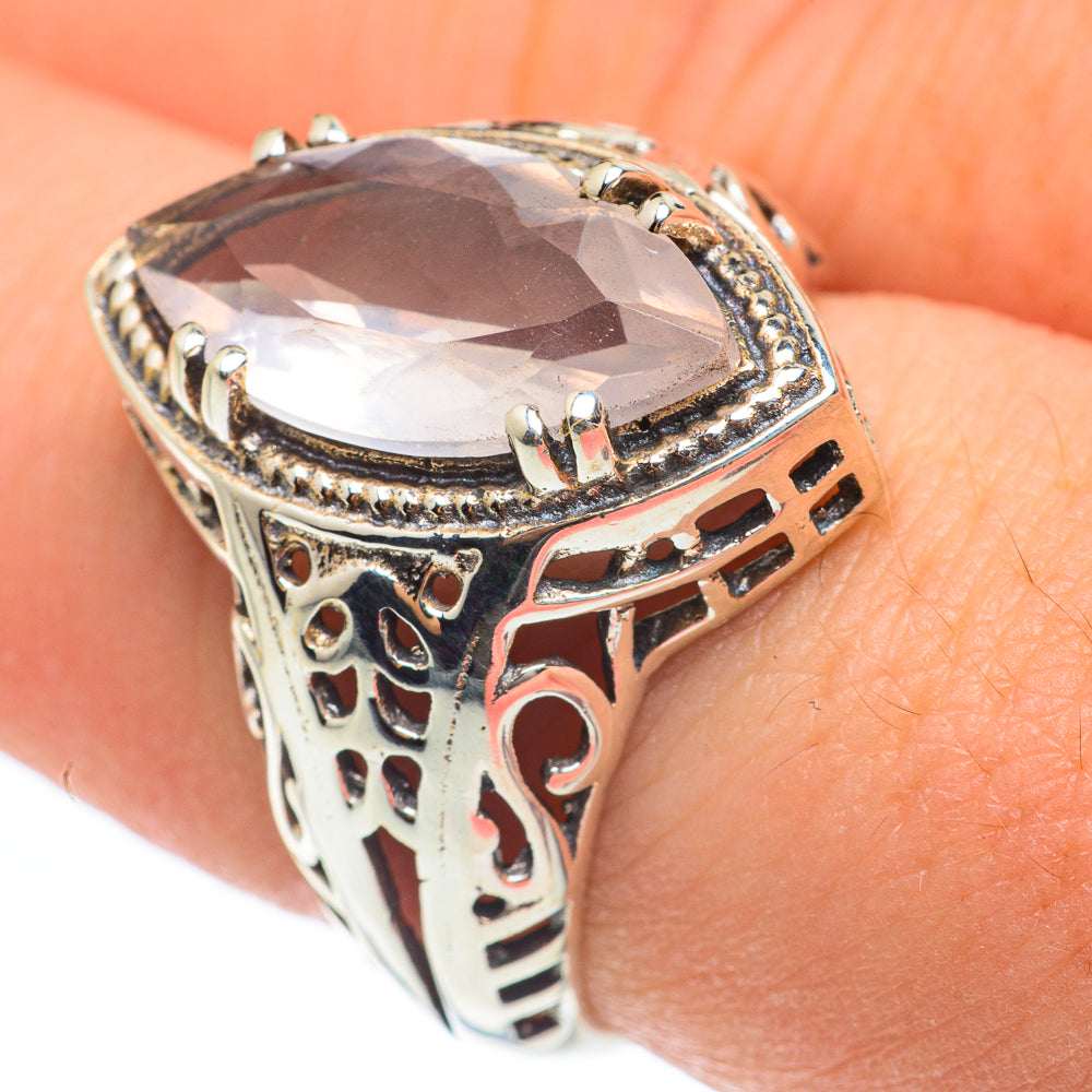 Rose Quartz Rings handcrafted by Ana Silver Co - RING61790