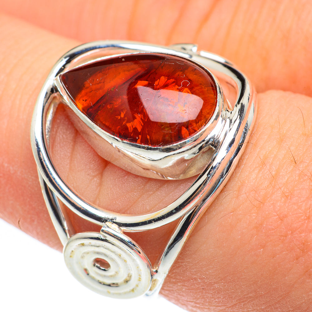 Baltic Amber Rings handcrafted by Ana Silver Co - RING61802