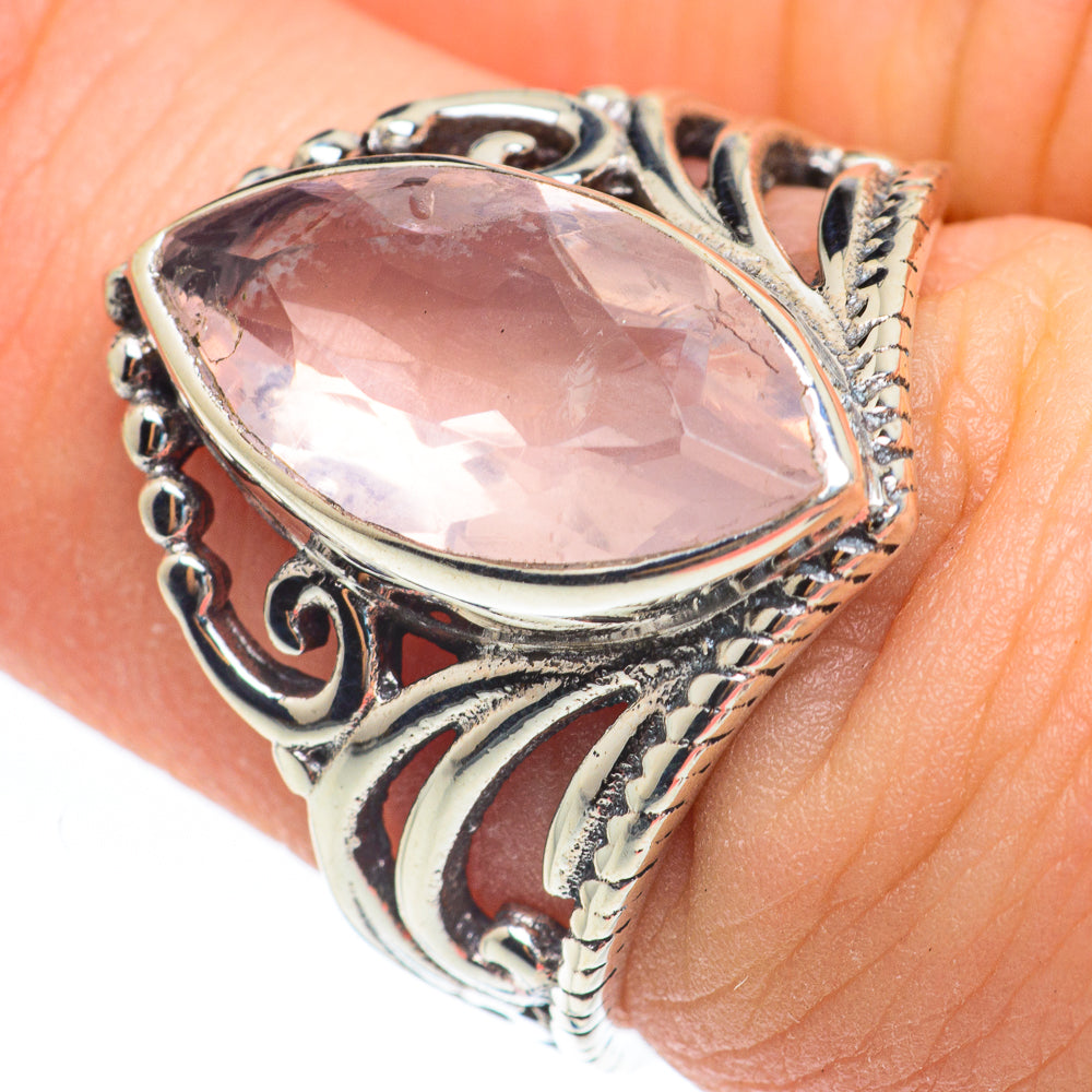 Rose Quartz Rings handcrafted by Ana Silver Co - RING61803