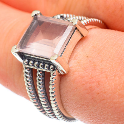 Rose Quartz Rings handcrafted by Ana Silver Co - RING61805