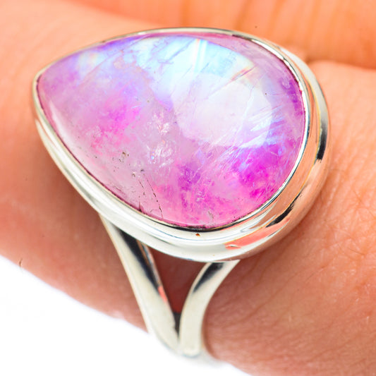 Pink Moonstone Rings handcrafted by Ana Silver Co - RING61806