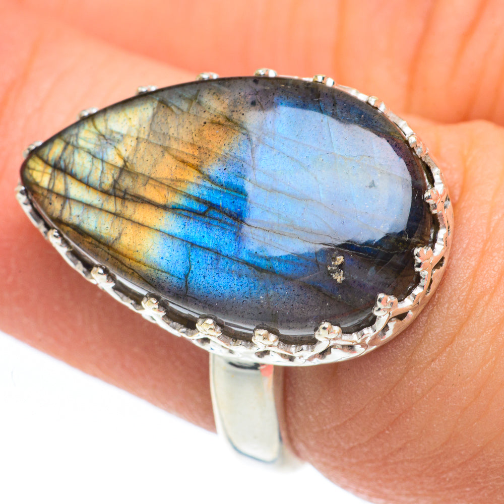 Labradorite Rings handcrafted by Ana Silver Co - RING61813