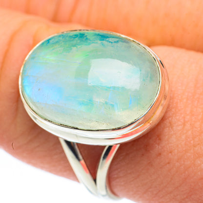 Green Moonstone Rings handcrafted by Ana Silver Co - RING61817