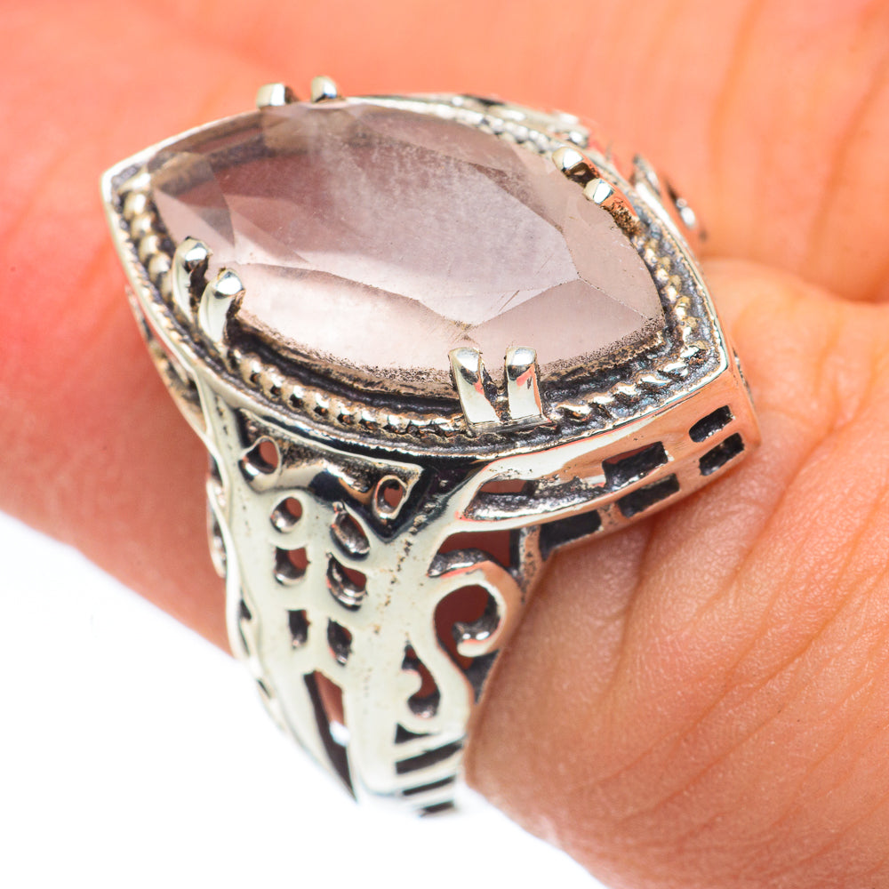 Rose Quartz Rings handcrafted by Ana Silver Co - RING61820