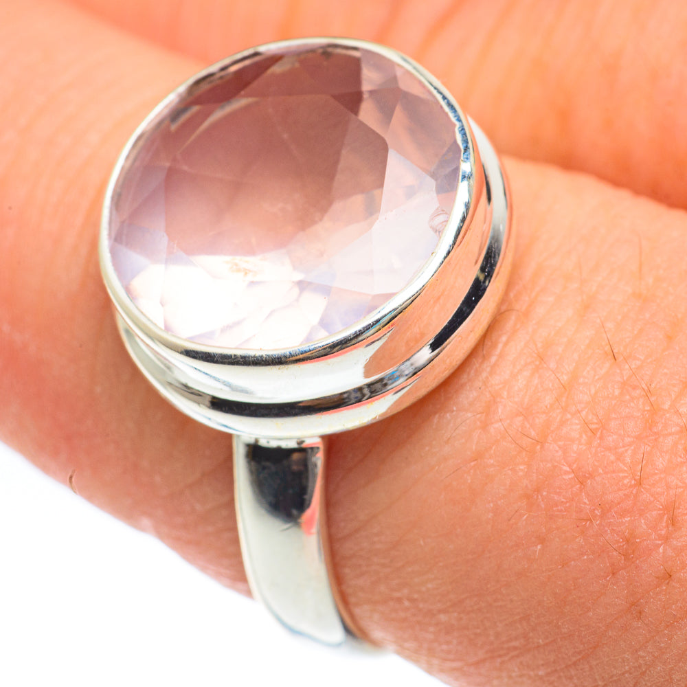 Rose Quartz Rings handcrafted by Ana Silver Co - RING61822