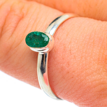 Zambian Emerald Rings handcrafted by Ana Silver Co - RING61832