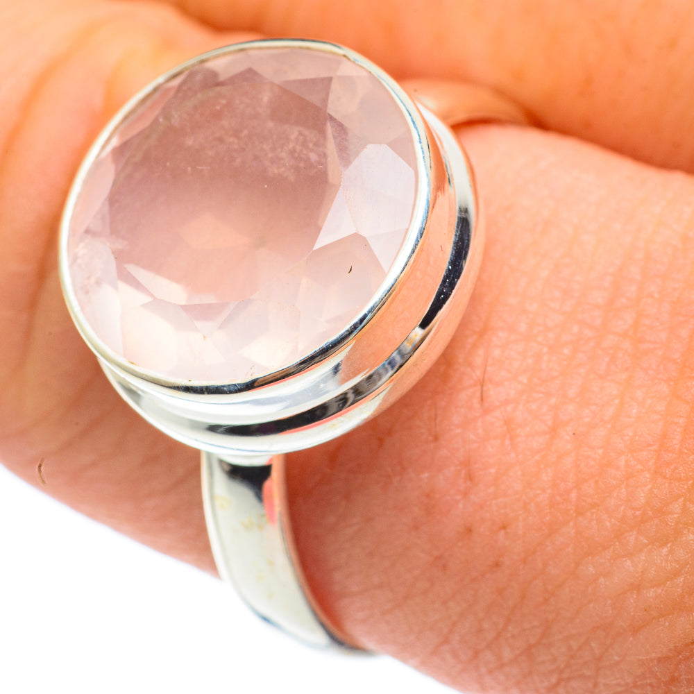 Rose Quartz Rings handcrafted by Ana Silver Co - RING61835