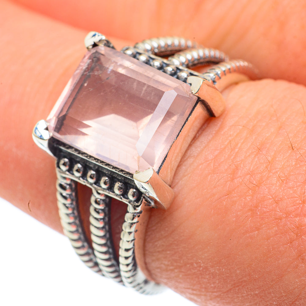 Rose Quartz Rings handcrafted by Ana Silver Co - RING61837
