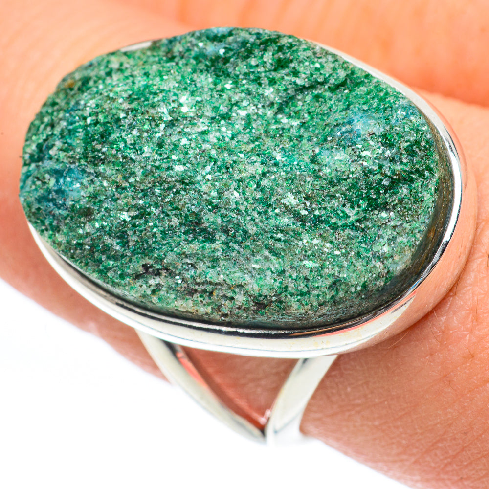 Green Fuchsite Rings handcrafted by Ana Silver Co - RING61847