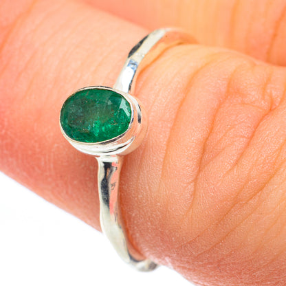 Zambian Emerald Rings handcrafted by Ana Silver Co - RING61848